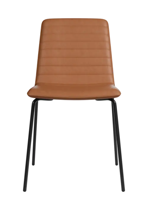 ARCA MEET BLACK, židle konferenční, ekologická kůže cappuccino